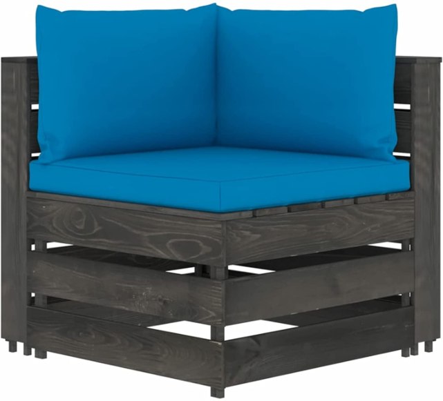 CONJUNTO NÂº1: Sofa de Palets Individual - Color Azul